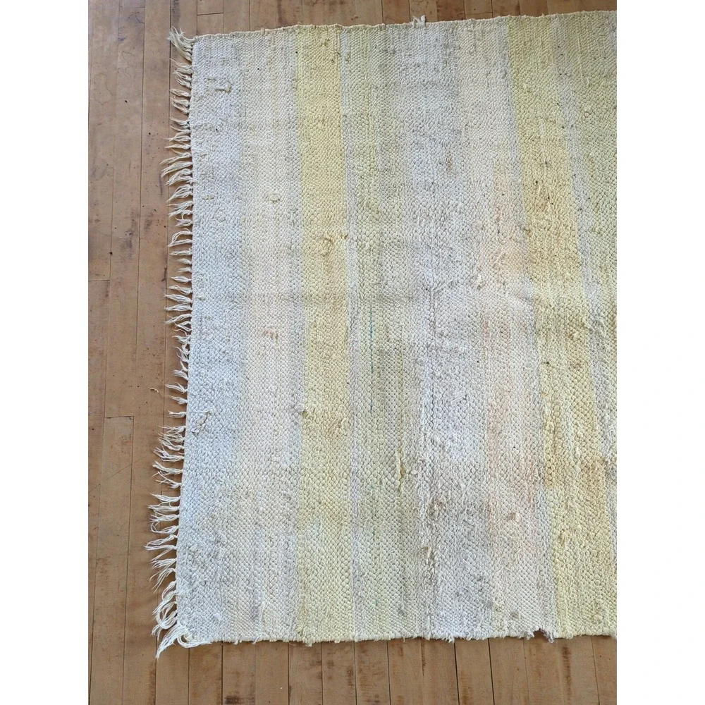 Antique Imported Swedish Hand Made Rag Rug Runner‎ (48